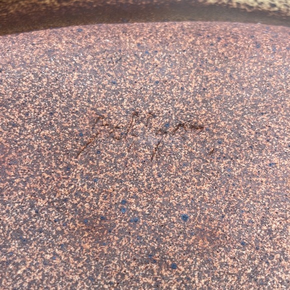 Southwestern Handmade Platter Plate Serving Dish Mexican Signed - Picture 3 of 3